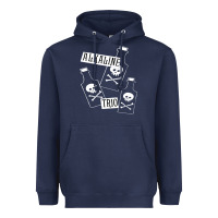 Navy alkaline trio Heavyweight Hoodie - artisFamous