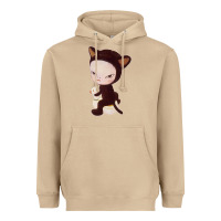 Mushroom Yoshitomo Nara Cute Cat Heavyweight Hoodie - artisFamous