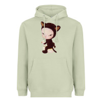Matcha Yoshitomo Nara Cute Cat Heavyweight Hoodie - artisFamous