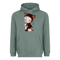 Sage Yoshitomo Nara Cute Cat Heavyweight Hoodie - artisFamous