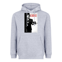 Heather Grey scarfaces Heavyweight Hoodie - artisFamous