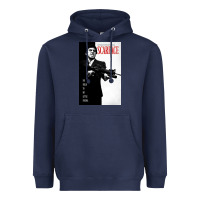 Navy scarfaces Heavyweight Hoodie - artisFamous