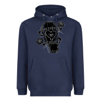 Navy alkaline trio Heavyweight Hoodie - artisFamous