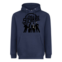 Navy Black Man Heavyweight Hoodie - artisFamous