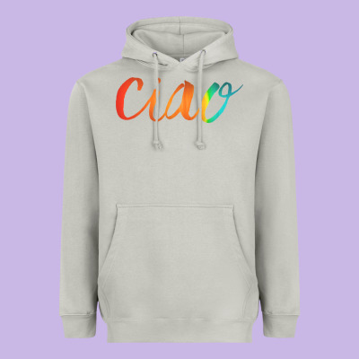 Ciao Italian Saying Heavyweight Hoodie Designed By Artisfamous