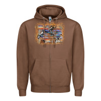 Chestnut aztec leopard cowhide wood western background Zipper Hoodie - AdoDesignShop