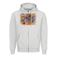 Aztec Leopard Cowhide Wood Western Background Zipper Hoodie | Teevron