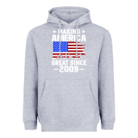 Heather Grey vintage making america great since 2009 Heavyweight Hoodie - artisFamous
