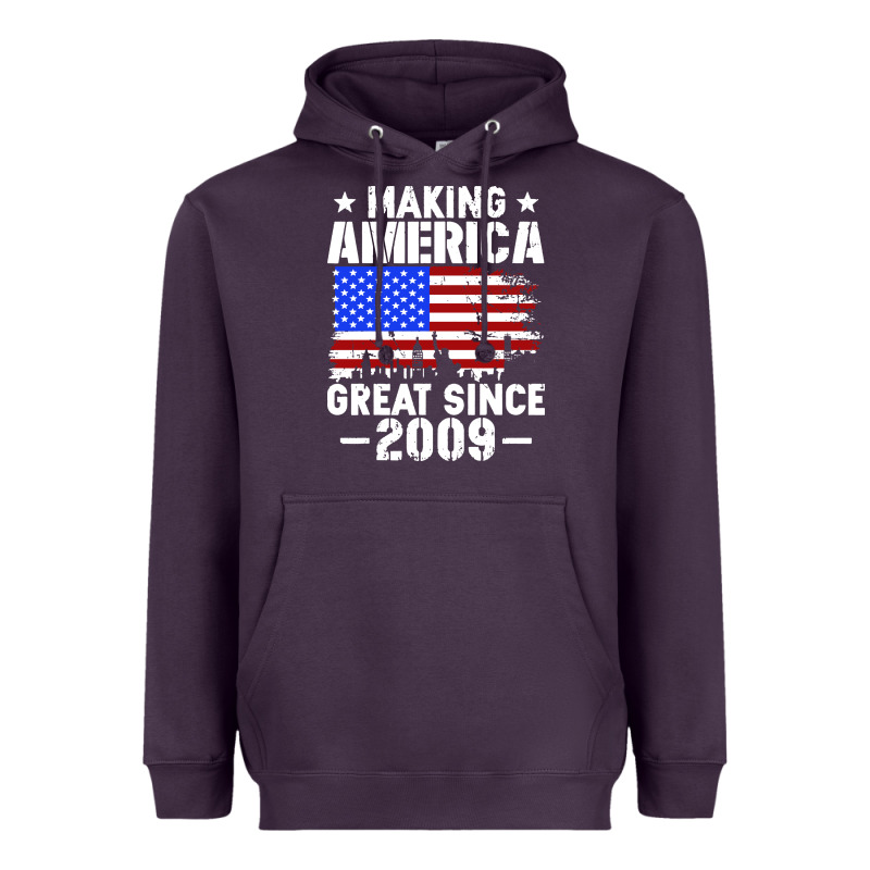 Vintage Making America Great Since 2009 Heavyweight Hoodie by artisFamous | Teevron