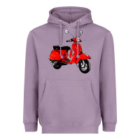 Lavender classic italian vespa scooter Heavyweight Hoodie - artisFamous