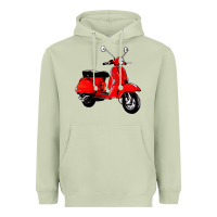 Matcha classic italian vespa scooter Heavyweight Hoodie - artisFamous