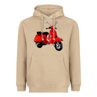 Mushroom classic italian vespa scooter Heavyweight Hoodie - artisFamous