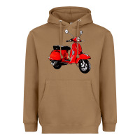 Toasted Coconut classic italian vespa scooter Heavyweight Hoodie - artisFamous