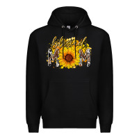 Black blessed mom sunflower Premium Hoodie - RacoonDesign