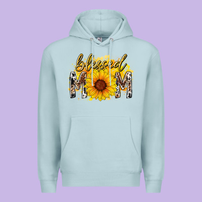 Blessed Mom Sunflower Premium Hoodie Designed By Racoondesign