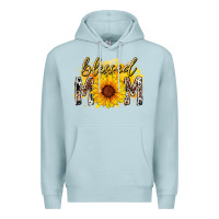 Blue Mist blessed mom sunflower Premium Hoodie - RacoonDesign