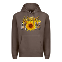 Coffee blessed mom sunflower Premium Hoodie - RacoonDesign