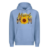Colony Blue blessed mom sunflower Premium Hoodie - RacoonDesign