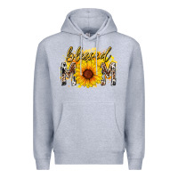 Heather Grey blessed mom sunflower Premium Hoodie - RacoonDesign