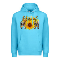 Ocean Blue blessed mom sunflower Premium Hoodie - RacoonDesign