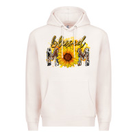 Pale Pink blessed mom sunflower Premium Hoodie - RacoonDesign