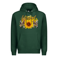 Sports Green blessed mom sunflower Premium Hoodie - RacoonDesign
