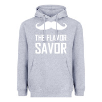 Heather Grey mustache the flavor savor Heavyweight Hoodie - artisFamous