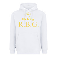 White rbg ruth bader ginsburg Heavyweight Hoodie - artisFamous