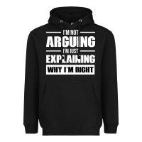 Black I'M NOT ARGUING I'M JUST EXPLAINING WHY I'M RIGHT FUNNY Heavyweight Hoodie - artisFamous