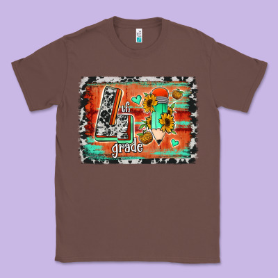 Western Back To School 4th Grade Classic Tee Designed By Jasminsmagicworld