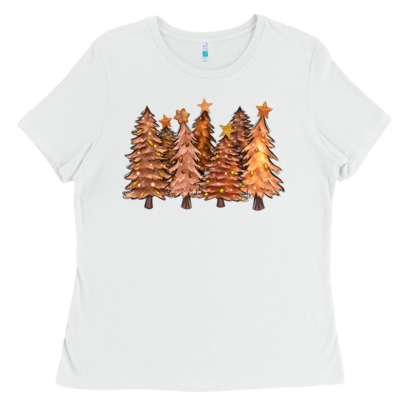 Melanin Christmas Trees With Lights Ladies Tee by FaDigitalArtStudio | Teevron