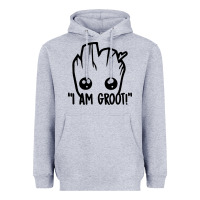 Heather Grey baby groot Heavyweight Hoodie - artisFamous