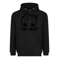 Black baby groot Heavyweight Hoodie - artisFamous