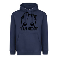 Navy baby groot Heavyweight Hoodie - artisFamous
