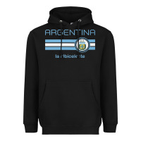 Black soccer argentina jersey argentinian football la albiceleste Heavyweight Hoodie - artisFamous