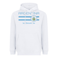 White soccer argentina jersey argentinian football la albiceleste Heavyweight Hoodie - artisFamous