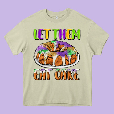 Let Them Eat Cake Heavy Core Tee Designed By Cowgirlartshop