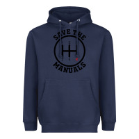 Navy save the manuals (black) Heavyweight Hoodie - artisFamous