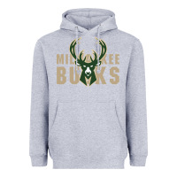 Heather Grey Milkwaukee Bucks Heavyweight Hoodie - artisFamous