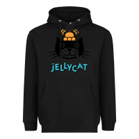 Black jelly cat Heavyweight Hoodie - artisFamous