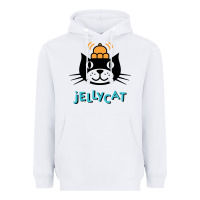 White jelly cat Heavyweight Hoodie - artisFamous