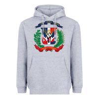 Heather Grey dominican republic flag national emblem republica dominicana t shirt Heavyweight Hoodie - artisFamous