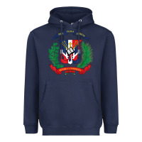 Navy dominican republic flag national emblem republica dominicana t shirt Heavyweight Hoodie - artisFamous