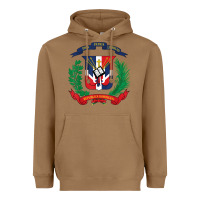 Toasted Coconut dominican republic flag national emblem republica dominicana t shirt Heavyweight Hoodie - artisFamous
