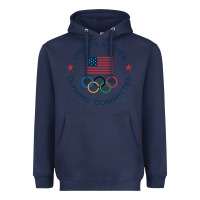 Navy Olympic Rings Heavyweight Hoodie - artisFamous