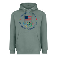 Sage Olympic Rings Heavyweight Hoodie - artisFamous