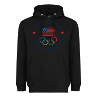 Black Olympic Rings Heavyweight Hoodie - artisFamous