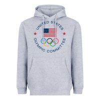 Heather Grey Olympic Rings Heavyweight Hoodie - artisFamous