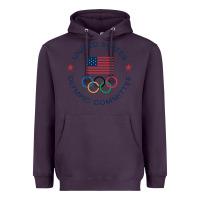 Plum Olympic Rings Heavyweight Hoodie - artisFamous