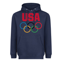 Navy Olympic Rings Heavyweight Hoodie - artisFamous